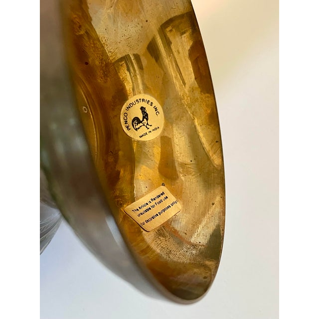 Paint Mid-Century Penco Industries Etched & Enameled Brass Baluster Vase For Sale - Image 7 of 8