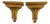 Vintage Regency Style Fluted Gilt Wall Bracket Shelf - A Pair For Sale