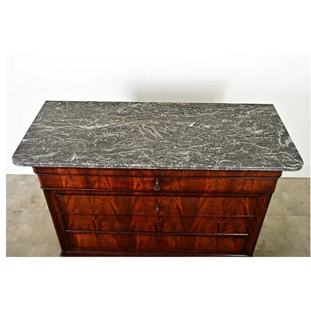 French 19th Century Louis Philippe Style Commode with Secretary For Sale - Image 10 of 12