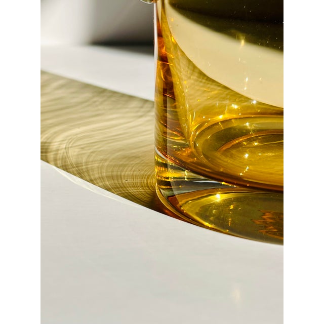 Amber Mid 20th Century Minimalist Amber Glass Pitcher For Sale - Image 8 of 8