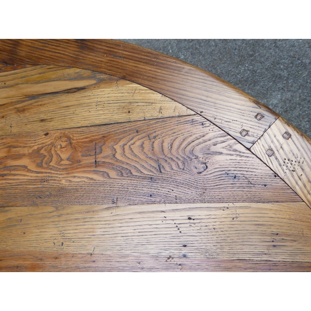 Brown 1800's Chestnut Country Dining Table / Seats 8+ For Sale - Image 8 of 9