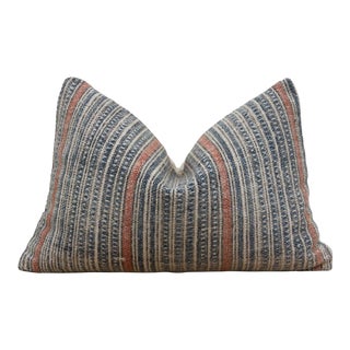 1990s Winter Moon Indian Dhurrie Block Print Pillow For Sale