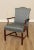 High Quality American Made Solid Mahogany Frame, Custom Upholstered Armchair