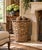 An exceptional large-scale antique French harvest basket dating to the 19th century, handwoven from broad oak splints with...