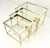Mid-Century Modern Fine Polished Brass Glass Mirrored Frames Tops Nesting Side Tables Stands Redone For Sale - Image 3 of 16