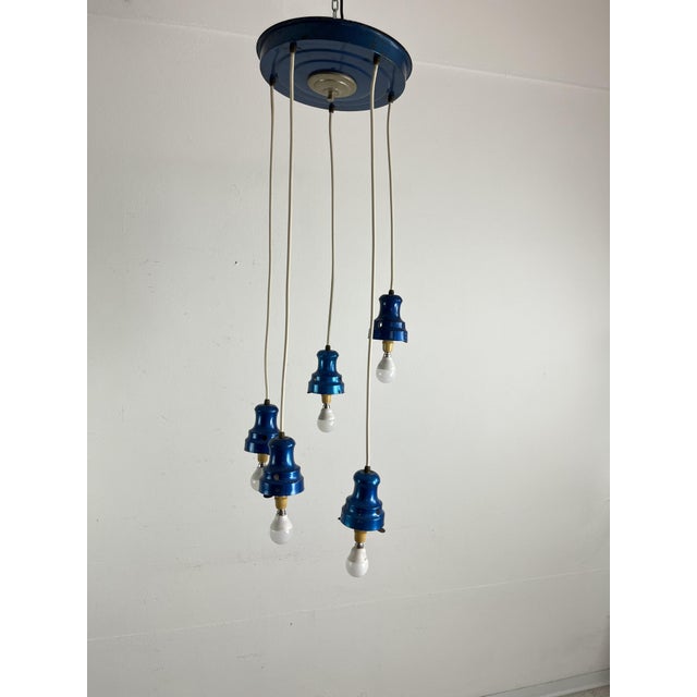 Mid-Century Italian 5-Light Chandelier, 1960s For Sale - Image 12 of 15