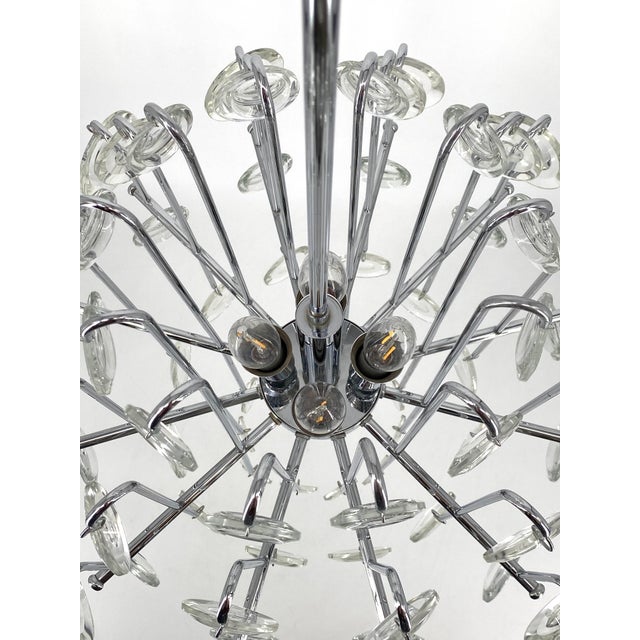 Silver Space Age Chandelier by Oscar Torlascoy, 1970s For Sale - Image 8 of 17