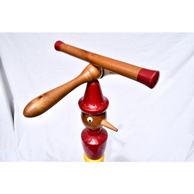 Italian Folk Art Valet Stands Pinocchio & Jiminy Cricket, 1940s For Sale - Image 11 of 13