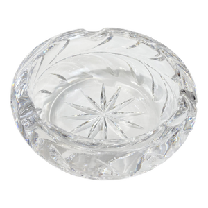 Vintage Cut Glass Catchall Dish, Wine Coaster, Ashtray