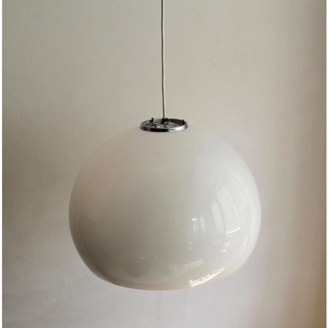 Large White Ceiling Pendant, 1970s For Sale - Image 9 of 10