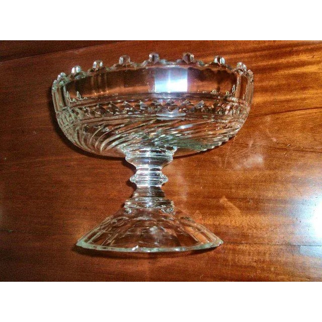 19th Century 19th Century Anglo Irish Cut Glass Crystal Compote For Sale - Image 5 of 11