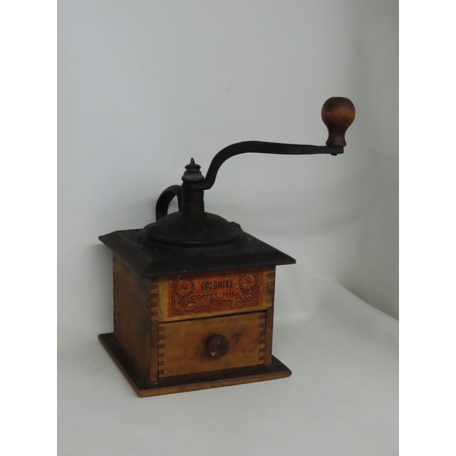 Colonial Wrightsville Hardware Co Wood Cast Iron Coffee Bean Grinder Mill 4672b For Sale - Image 18 of 18
