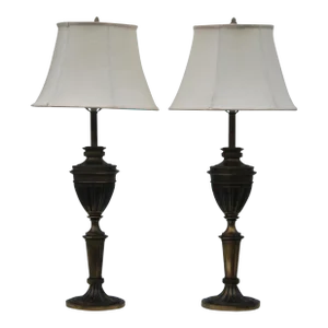 1940's Neoclassic Italian Provincial Table Lamps a - Pair
