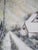 Olivier Mas, House Under the Snow, Gouache For Sale - Image 4 of 6