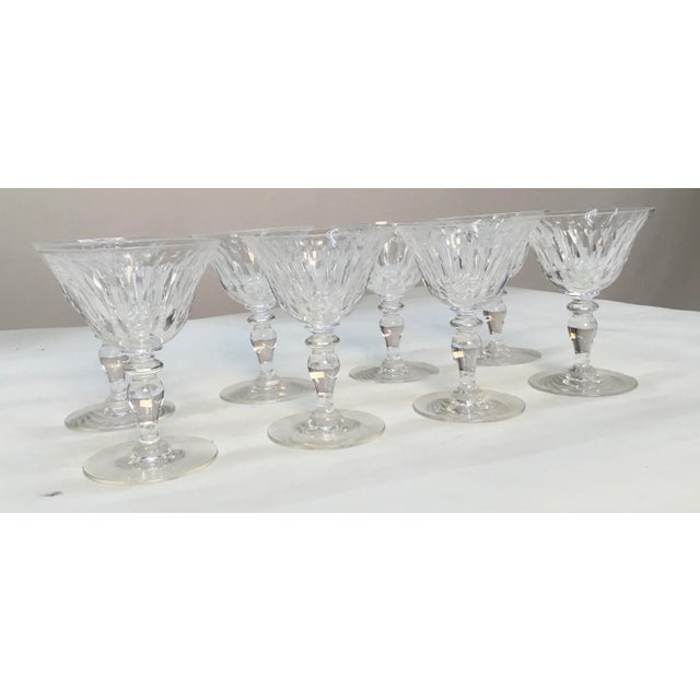 Glass 1950s St. George Pattern by Howkes Cut Crystal Champagne -Set Of 8 For Sale - Image 7 of 9