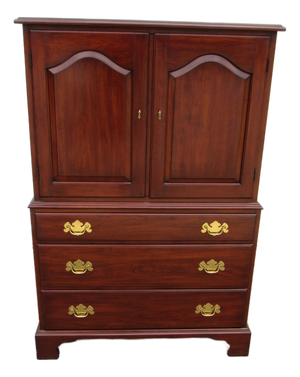 1980s Henkel Harris Cherry Armoire Wardrobe Designer