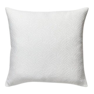The House of Scalamandré Playa Grande Outdoor Pillow, White For Sale