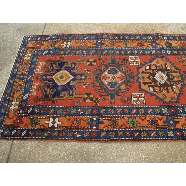 Textile Galerie Shabab Collection Early 20th Century Persian Heriz Long Runner For Sale - Image 7 of 9