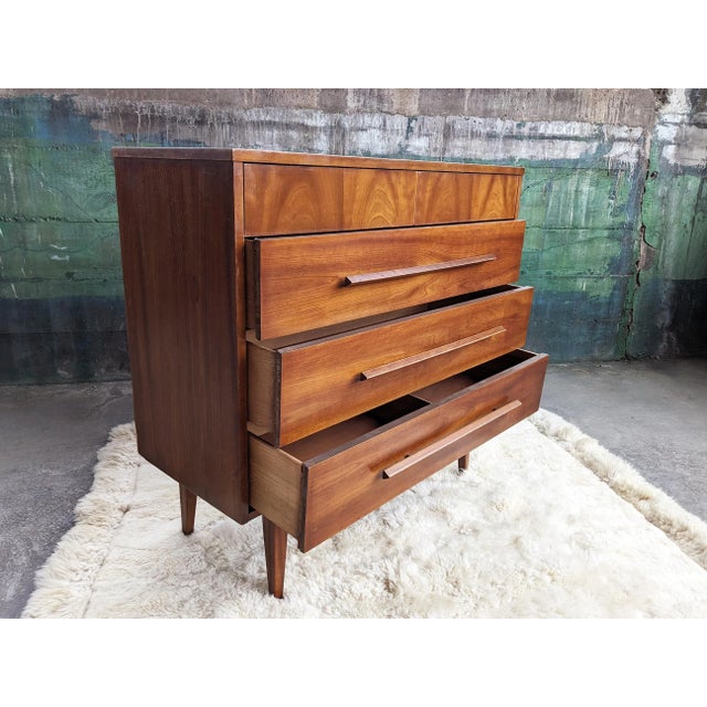 1960s 1960s Mid Century Dresser, 4 Drawers, Tapered Danish Legs For Sale - Image 5 of 7