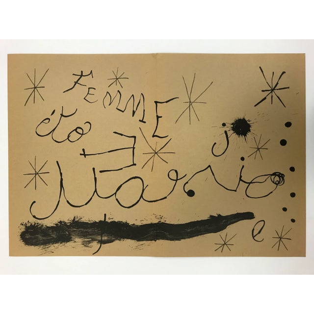 Joan Miro Original Lithograph DM19151d Derriere Le Miroir 1965 For Sale