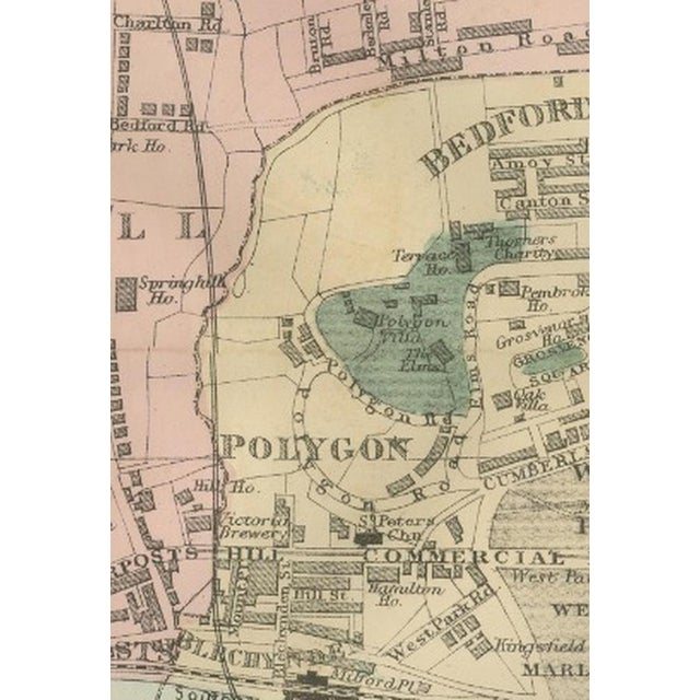 Antique Town Map of Southampton by George W. Bacon, 1885 For Sale - Image 10 of 15