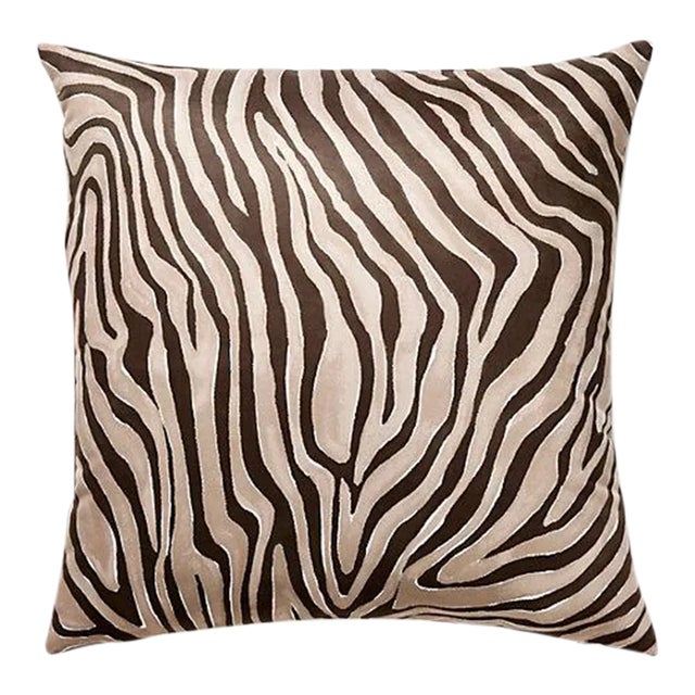 The House of Scalamandré Kenya Faux Suede Pillow, Graphite For Sale