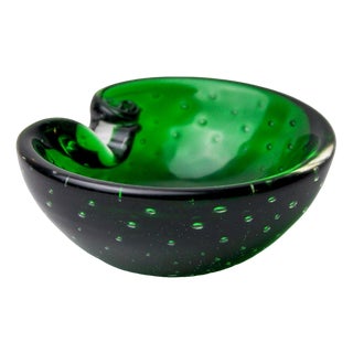 Sommerso Cactus Ashtray in Murano Glass attributed to Seguso, Italy, 1970s For Sale
