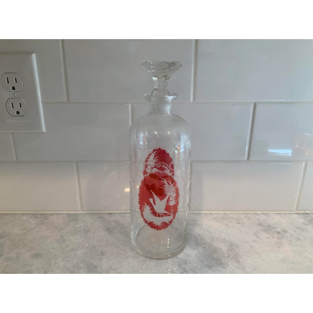 Transparent Antique Bohemian Glass Decanter Bottle For Sale - Image 8 of 8