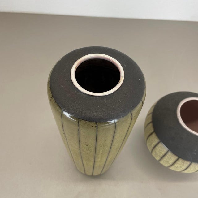 Gold Vintage Athen Vases by Wächtersbach, Germany, 1970s, Set of 2 For Sale - Image 8 of 18