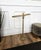 Metal Italian Hollywood Regency Golden Brass Towel Rack from Milo Baughman, 1970s For Sale - Image 7 of 8