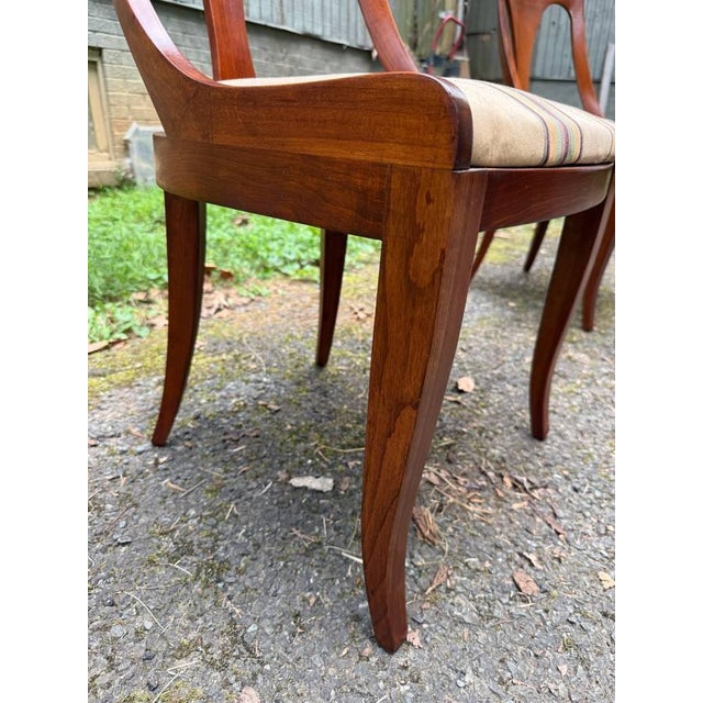 Vintage Pair of Regency Style Emprire Directorie Style Dining Side Chairs. Possibly Attributed to Kindel For Sale - Image 9 of 10