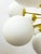 Fabio Ltd 21st Century Ovale Natural Brass Matte White Murano Sputnik Chandelier by Fabio LTD For Sale - Image 4 of 7