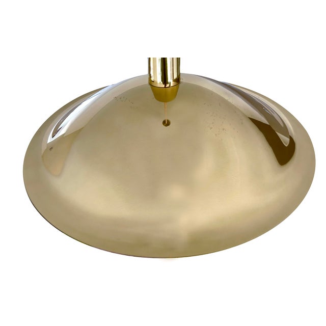 Large Scandinavian Semi Pendant Light in Brass For Sale - Image 12 of 17