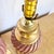 Pink Postmodern Pink Glass Swirl and Gold Table Lamps - A Pair For Sale - Image 8 of 9