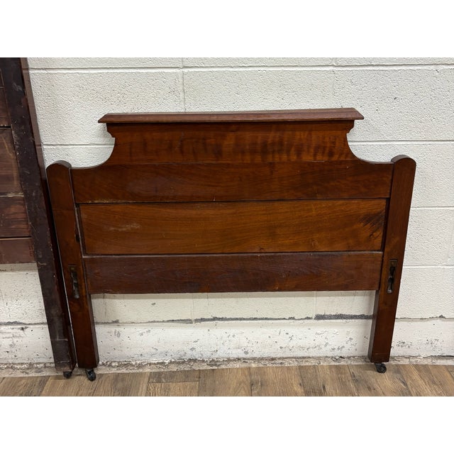 Vintage Twin Size Victorian Eastlake Carved Headboard and Footboard For Sale - Image 15 of 15