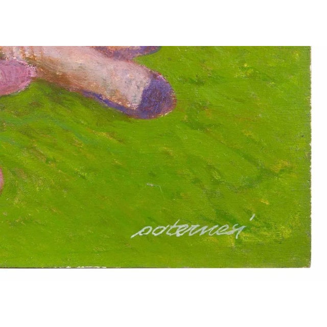 Contemporary Alessio Paternesi, Penetrate the Sky, Oil on Panel, 1980s For Sale - Image 3 of 5