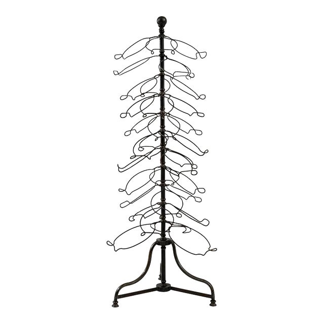 Vintage French Brasserie Plate Stand For Sale