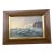 Mid Century Modernist Seascape Painting Sail Boat Seagulls Rocky Shore Original Frame For Sale