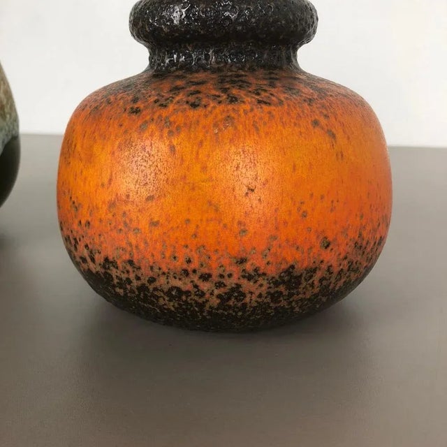 Fat Lava Pottery Vases from Scheurich, Germany, 1970s, Set of 2 For Sale - Image 13 of 18