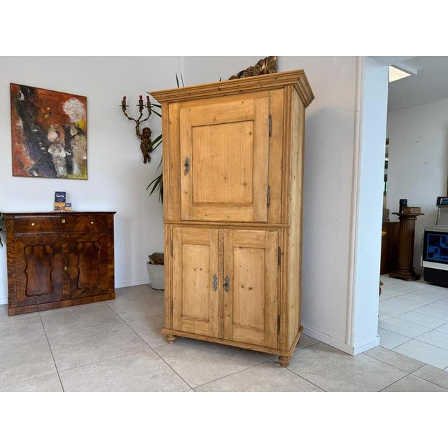 Vintage Farm Wood Bread Cupboard For Sale - Image 9 of 13