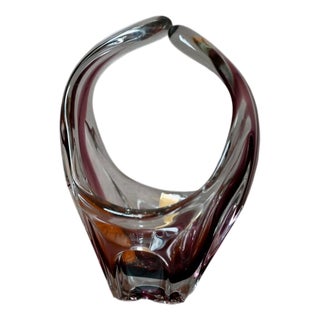 Vintage French Crystal Bowl from Bayel, 1950s For Sale