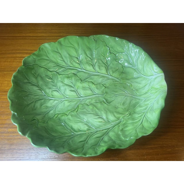 Bring charming farmhouse elegance to your table with this beautiful vintage Otagiri cabbage serving platter. Featuring a...