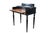 American Hitchcock Style Black Lacquered Harvest Stenciled Secretary Writing Desk For Sale - Image 3 of 14
