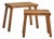 Pair of Dutch Brutalist Oak Nesting Tables, 1960s For Sale