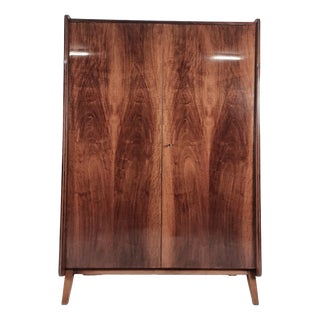 Vintage Wardrobe in Walnut from Tatra Nabytok, 1970s For Sale