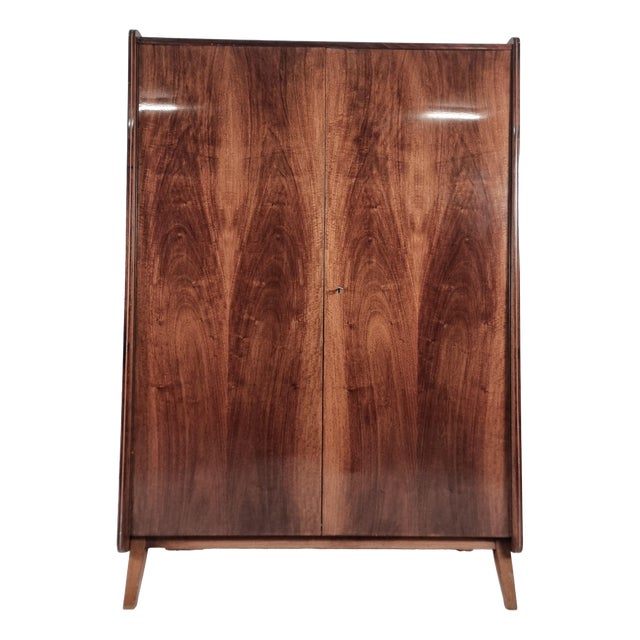 Vintage Wardrobe in Walnut from Tatra Nabytok, 1970s For Sale