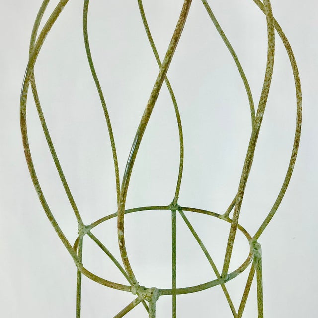 1940s Vintage French Neoclassical Iron Fluer De Lis Monumental Topiary Frames - Set of 3 For Sale - Image 16 of 18