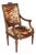 Antique Directoire Fauteuil Arm Chair W Scalamandre Tigre Silk Velvet - Joanna Carson Estate For Sale