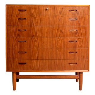 Danish Teak Chest of 6 Drawers, 1960s For Sale