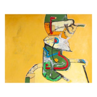 Abstract Acrylic and Watercolor on Paper Painting by James L. Bruch For Sale